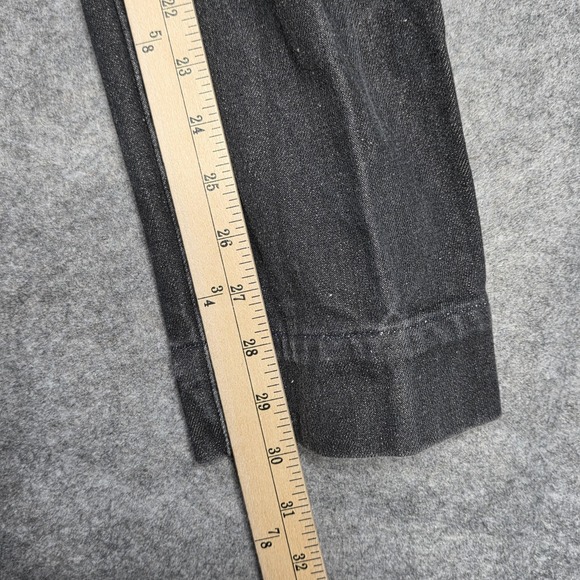 Donzelli Jeans Denim Snap Pockets Triangle Patch Logo Tab Mens 30 Black Rare VTG - Picture 13 of 16